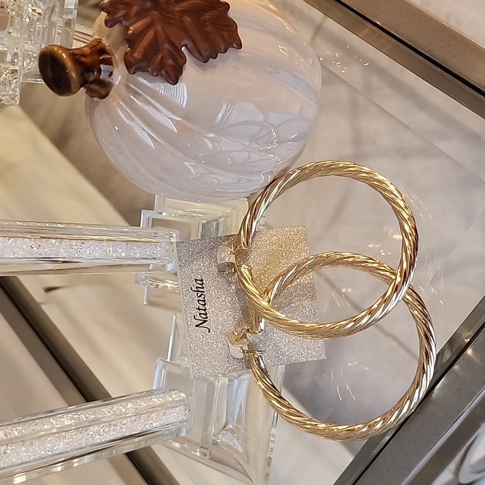 ✨️ NATASHA Large Gold Hoop Earrings ✨️